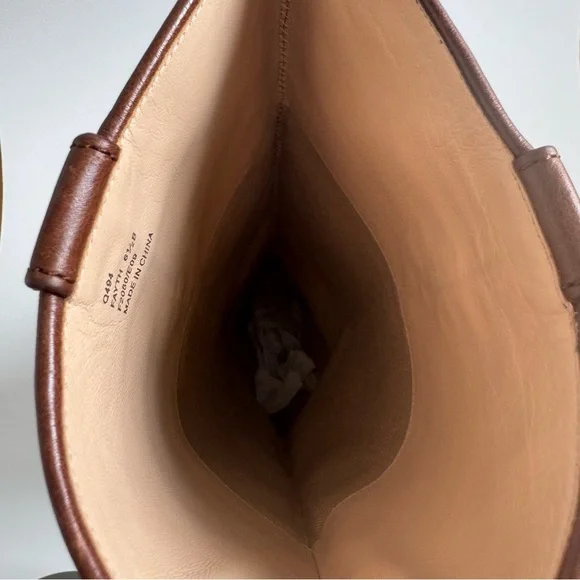 COACH Fayth brown leather riding boots. Size: 6.5. - Picture 8 of 11